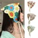 thumbnail image 1 of Pañuelo para la cabeza Skymirror estilo francés retro para niña, tejido a crochet, banda para el pelo con estampado de flores, tejido de punto, ajuste ajustable, 1 of 8
