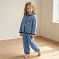 thumbnail image 7 of Asxite Toddler Fall Outfits Solid Fleece Lapel Top Straight Leg Pants Casual Loose Breathable 2 Piece Set 3Y, 7 of 7