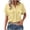 Yellow, variant on Otntypg Womens Button Down Gauze Shirts Lightweight Casual Short Sleeve Dress Shirt Textured Collared Summer Clothes Work Blouse with Double Button Flip Pockets White M