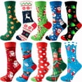 thumbnail image 3 of 2023 nuevos calcetines de algodón geométricos del árbol de Navidad calcetines de Navidad de las mujeres de la marea de los alces de Papá Noel, 3 of 4