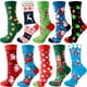 thumbnail image 4 of Calcetines navideños para mujer 2024, divertidos calcetines navideños de algodón con diseño de Papá Noel, árbol, copo de nieve y alce, calcetines divertidos de Año Nuevo, 4 of 4