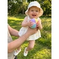 thumbnail image 6 of Cenuakty Baby Girl Summer Outfits Sleeveless Bow/Floral Print Skirt Romper with Hat Set Newborn Clothes, 6 of 9