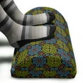 thumbnail image 3 of Ethnic Foot Rest, Pattern with Funny Oriental Geometric Grid Inspired Elements Classic Shapes, Non-Slip Backing Adjustable Ergonomic Memory Foam Leg Support for Office, Multicolor, by Ambesonne, 3 of 5