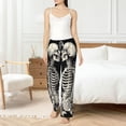 thumbnail image 6 of Lsque Skeletons Love Flowers Print Women's Pajama Pants, Lounge Pant - Comfortable Home Wear,Elastic Waistband, Stylish Design-XX-Large, 6 of 9