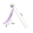 thumbnail image 5 of Cat Stick Toy Flower Decor Relieve Boredom Interactive Play Toy Pet Teaser Wand Toy with Ribbon Cat Supplies, 5 of 8