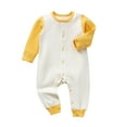 thumbnail image 1 of Timegard Unisex Baby Clothes Infant Long Sleeve Button Onesie Newborn Ribbed Comfy Toddler Outfits, 1 of 3