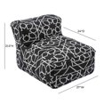 thumbnail image 5 of Pemberly Row Pouf d'Appoint Noir de Transition pour l'Extérieur Fait à la Main, 5 of 5