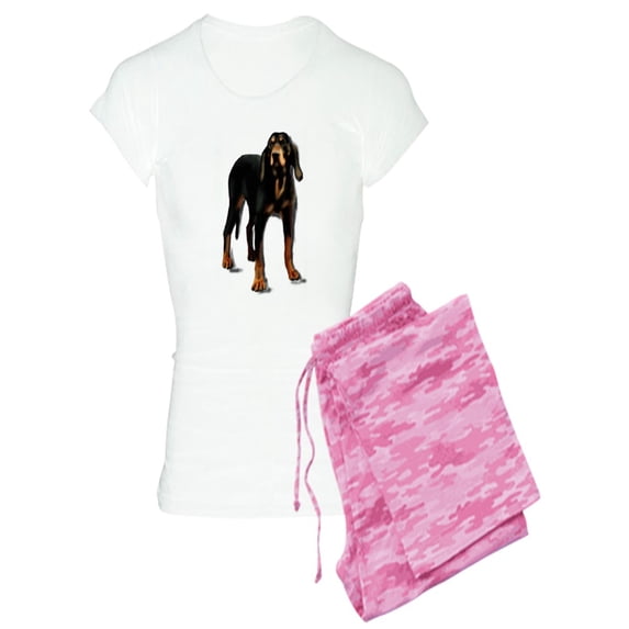 CafePress - Black And Tan Hound... Pajamas - Women's Light Pajamas