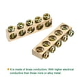 thumbnail image 4 of Uxcell Terminal Ground Bar Screw Block Barrier Brass 5 Positions 40mmx5.7mmx10mm for Electrical Distribution 5 Pack, 4 of 5