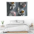 thumbnail image 4 of FANNA Astronaut Space Clock Wall Tapestry 60x40in Soft Durable Lightweight Decoration for Bedroom Living Room Dorm Indoor Outdoor Home Art 60x40in, 4 of 7