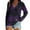 Purple, variant on Censtreet Womens Long Sleeve T Shirts Halloween Print Henley Tops Ladies Graphic Tees Casual V Neck Loose Fit Blouse