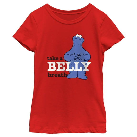 Girl's Sesame Street Take a Belly Breath  Graphic T-Shirt
