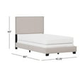 thumbnail image 3 of Willow Nailhead Trim Upholstered Twin Bed, Fog, 3 of 18