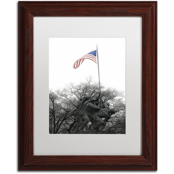 Trademark Fine Art "Courage" Canvas Art by CATeyes, White Matte, Wood Frame
