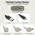 thumbnail image 3 of Aemeios Chenille Swivel Rocker Glider Power Recliner Nursery Rocking Chair with USB and Type-C Ports, White, 3 of 10