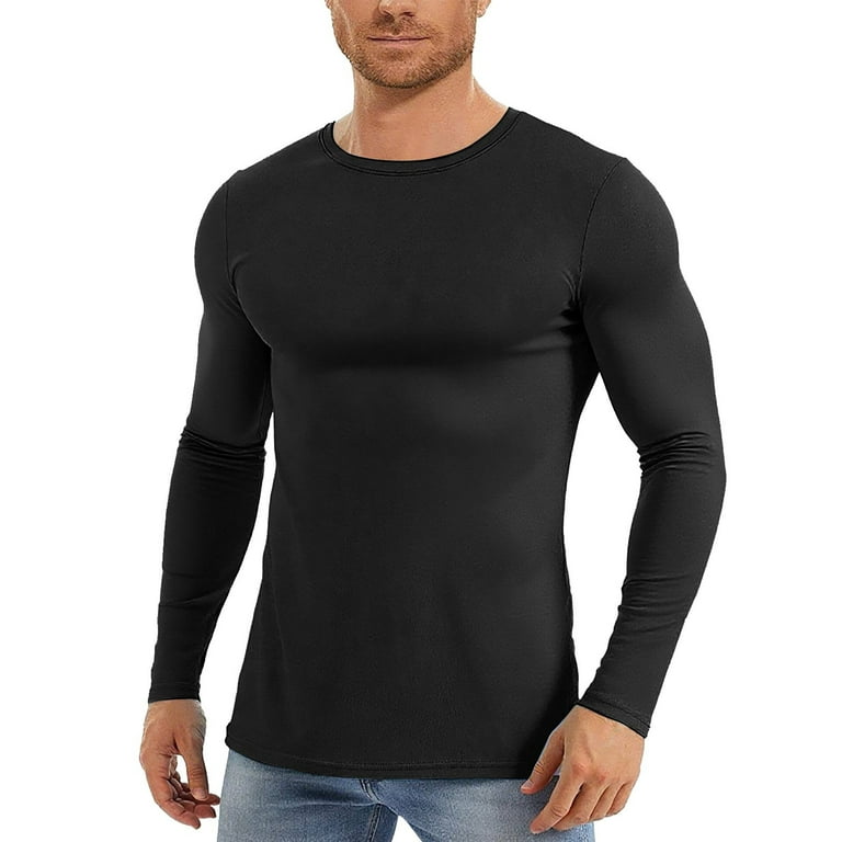Mens Athletic Gym Workout Sweatshirt Ultra Soft Textured Long - Main Image
