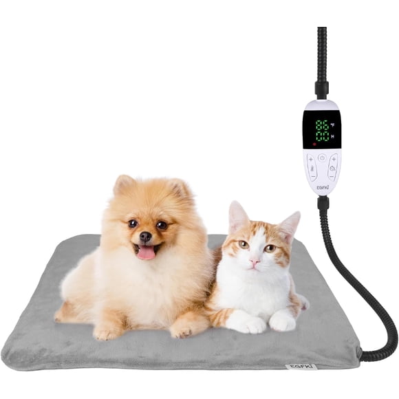 Almohadilla Térmica Ringco para Mascotas, para Gatos y Perros Pequeños con Temporizador y Control de Temperatura