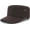 Brown, variant on Unisex Cadet Army Cap Flat Top Cap Twill Military Corps Hat for Women Men