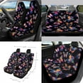 thumbnail image 2 of Jeiento Galaxy Butterfly Car Seat Cover Set 15 PCS with Auto Steering Wheel Cover Seat Belt Strap Pads Cup Coasters Trash Bag Air Vent Storage Bag Rearview Mirror Cover Keychain Universal Fit, 2 of 7