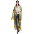 thumbnail image 1 of Moomaya Viscose Georgette Printed Long Shrug Slit Sleeves Cardigans For Women, 1 of 5