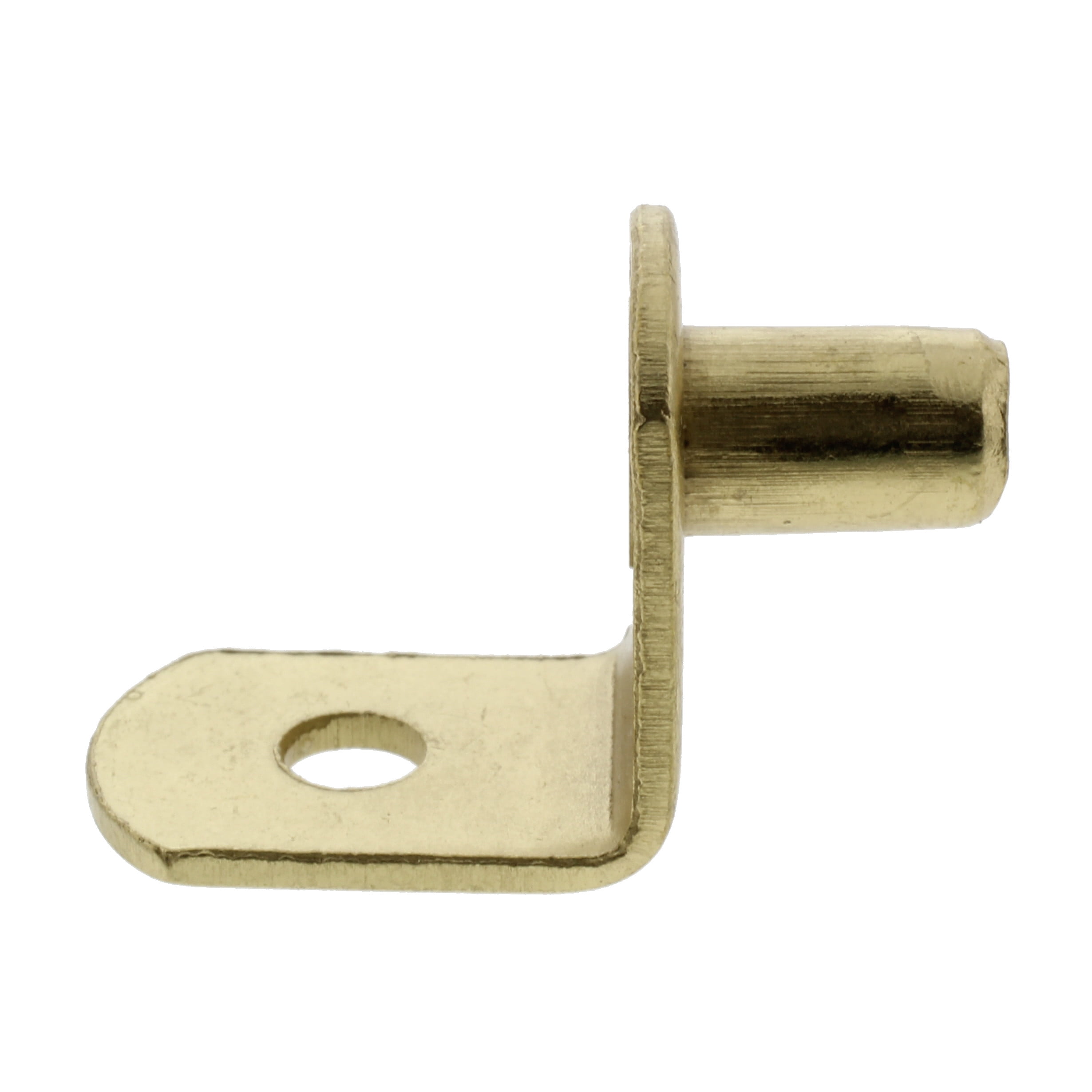 Bulldog Hardware 1/4 in. Angled Shelf Pin, Brass Plated, 4 Pack