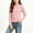 #2Pink, variant on Acaics Girls' Long-Sleeve Layering T-Shirt: Solid-Color Modal Long-Sleeve Crew Neck Casual High-Neck Top, Ages 1–13