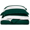thumbnail image 1 of Kids Cabana Stripe 600-Thread Count Cotton-Rich Duvet Cover and Pillow Sham Set Hunter Green / Twin, 1 of 1