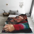 thumbnail image 2 of Lsque Chucky Pattern Fuzzy Fleece Throw Blanket Extra Large,Super Soft,Fluffy and Warm Blankets for Couch,Bed,All Season Use (60"x50"), 2 of 7