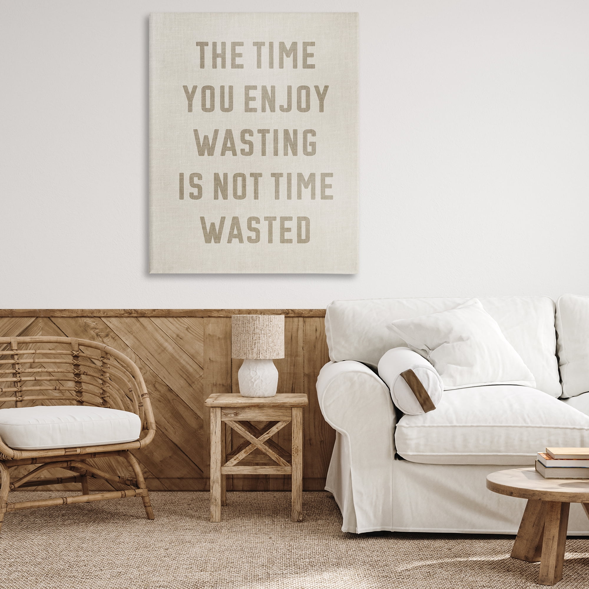 Stupell Industries Not Time Wasted Phrase Text & Numbers Painting Wrapped Canvas Art Print Wall Art, 36 x 48