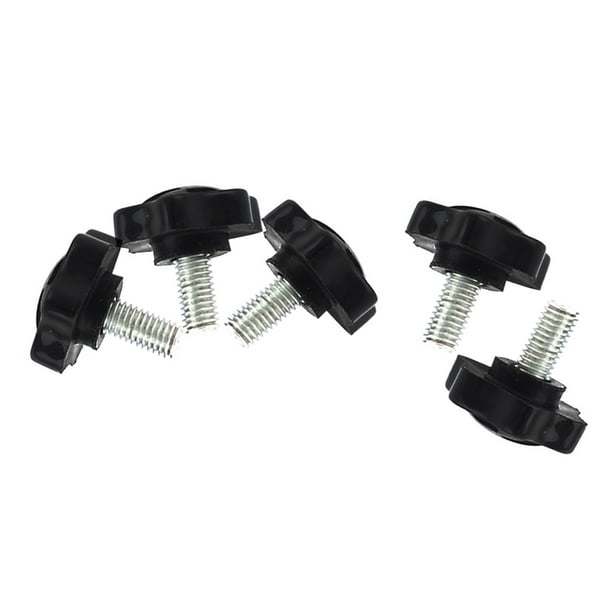 Perilla de sujeción de cabeza pentagonal de 8 mm x 15 mm con rosca macho y altura de 30 mm, 5 piezas