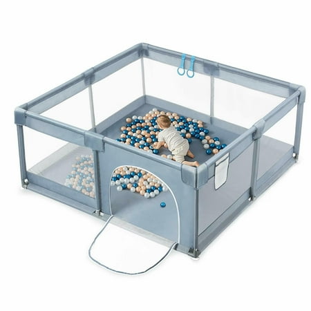 Oumilen Baby Playpen, Indoor & Outdoor Kids Activity Center, Infant Safety Gates with Breathable Mesh,Sturdy Play Yard for Babies and Toddlers