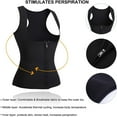 thumbnail image 4 of Chaleco de entrenamiento de cintura para mujer con cremallera, chaleco de Sauna de neopreno para quemar grasa para perder peso, corsé delgado, camiseta sin mangas moldeadora de cuerpo, 4 of 8