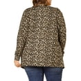 thumbnail image 3 of GRACE & GRANDEUR Women's Plus Halloween Leopard Prints Front Opening Cardigan, 3 of 8
