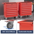 thumbnail image 5 of 7-Drawer Tool Chest,Rolling Tool Cart with Wheels,High Capacity Tool Cabinet with Locking System for Garage, Warehouse, Workshop-Red, 5 of 7