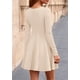 thumbnail image 4 of Vestido PRETTYGARDEN Mini Línea A Manga Larga Beige M, 4 of 8