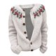 thumbnail image 4 of Cárdigan de mujer, cárdigan de manga larga, ahuecado, color sólido, chaqueta informal, parte superior de poliéster para mujer, 4 of 4