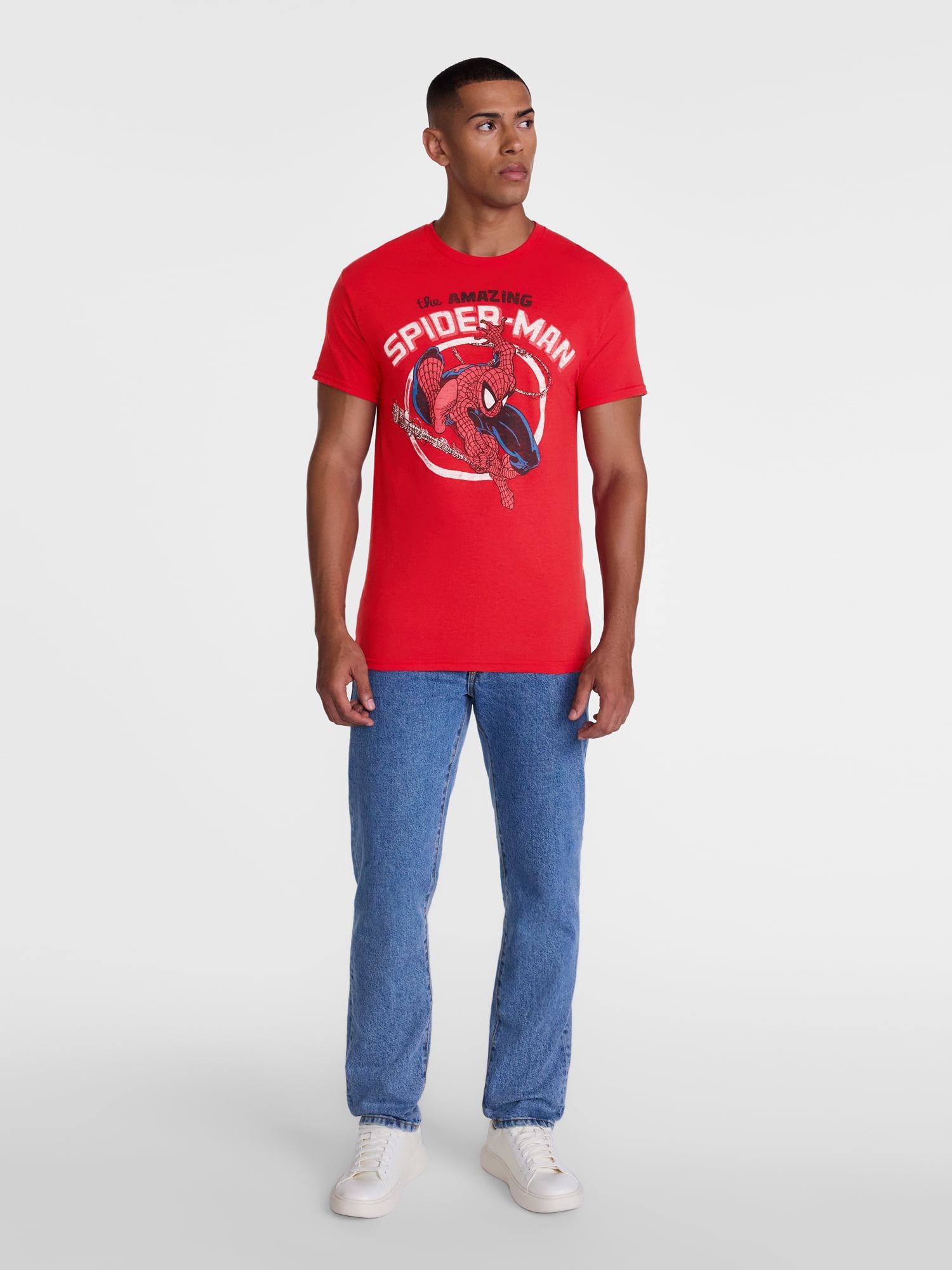 Marvel's Spider-Man Men's and Big Men's Graphic Cotton Tee with Short Sleeves, Sizes S-3XL