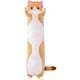 thumbnail image 1 of Cat plush pillow doll toy, soft cat plush long pillow toy, kitten body pillow gift for children and girlfriend (brown, 70cm)., 1 of 5