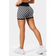 thumbnail image 6 of YONGXIABF Women's High Waisted Chessboard Print Seamless Yoga Shorts, Shaping Workout Shorts for Yoga Fitness Skateboarding Cycling.black.L, 6 of 6