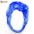 thumbnail image 5 of Spencer 2 Pack Women Tie Dye Headbands Stretch Head Bands Sweat Absorbent Elastic Yoga Hairband for Running Yoga Fitness "Blue", 5 of 8
