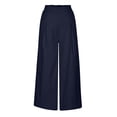 thumbnail image 2 of Women's Loose Solid Color Comfortable Fashion Casual Pants Nine Point Pants Wide Leg Pants for Women Summer plus Size Pant Suits for Women Business Casual Printed Pants for Women Casual Womens Casual, 2 of 6