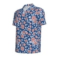 thumbnail image 2 of Rocae Rose Flowers for Men's Short Sleeve Polo Shirt, Quick Drying Performance Moisture Wicking Sports Men's Golf Shirt Large, 2 of 9