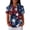 Blue, variant on 250th Anniversary USA Shirts For Women Short Sleeve Button Down Waffle Knit Collared Shirt Fashion Casual Glitter USA Flag Star Striped Independence Day Print Summer Top Basic Comfy Pullover