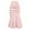 Pink, variant on Plus Size Skirts for Curvy Women Solid Color High Waisted Long Skirt Casual Work Office Fishtail Maxi Skirts for Women 2025