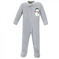 thumbnail image 3 of Hudson Baby Baby Fleece Zipper Sleep and Play 2pk, Navy Snowman, 0-3 Months, 3 of 3