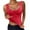 Red, variant on Fiaer Women's Tanks 2-in-1 Built-In Bra Thermal Warm Lace Solid Color Vest Stretch Comfort Oversized Cami Red XL