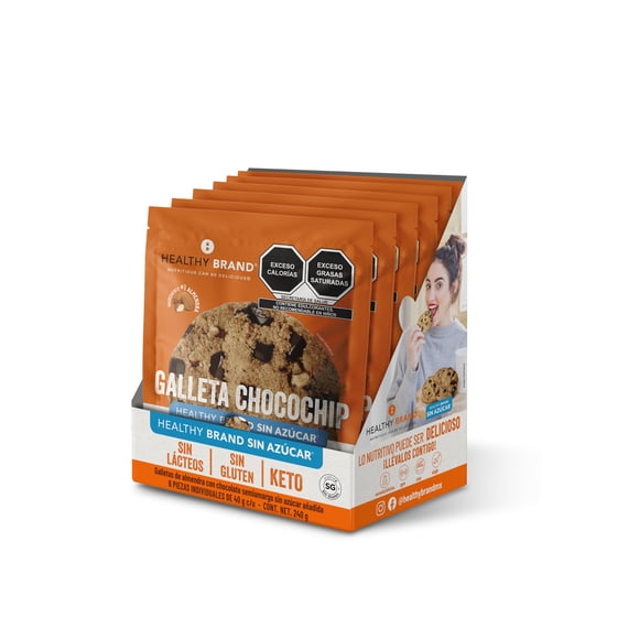 Healthy Brand | Caja de Galletas Chocochip Keto con 6 pz de 40g c/u