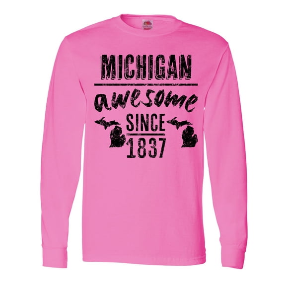 Inktastic Michigan Awesome Since 1837 Long Sleeve T-Shirt