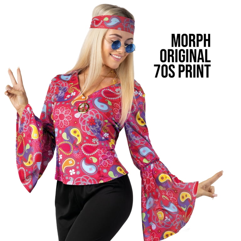 Womens Pink Hippie Flares Halloween Costume Womens Pink Hippie Flares Halloween Costume