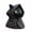 Green, variant on Dserhfy Hooded Cat Statue Resin Mysterious Black Cat Figurine Gothic Tabletop Mini Cat Sculpture Halloween Decoration Gift for Cat Lovers